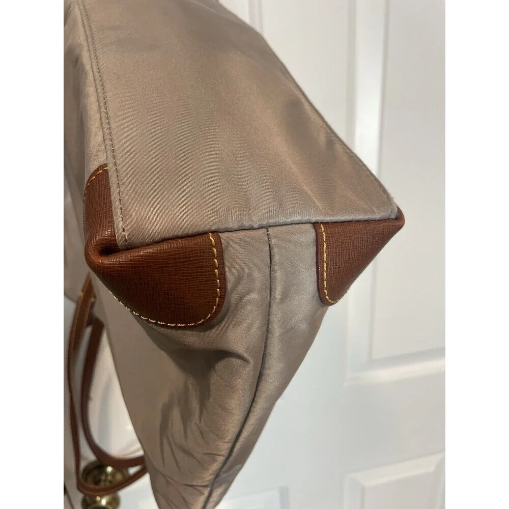 Dooney & Bourke Gray Nylon Large Wayfarer Zip Tote Shoulder Bag Purse